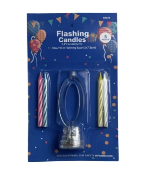 #0 FLASHING CANDLES 5 PCS