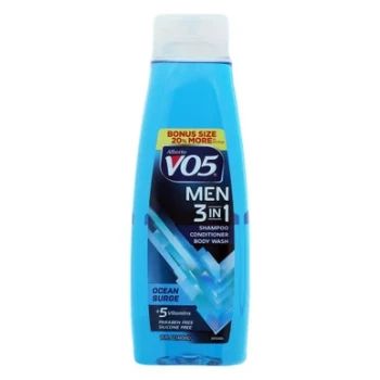 V05 MEN 3 IN 1 OCEAN SURGE SHAMPOO CONDITIONER BODY WASH 15 FL OZ