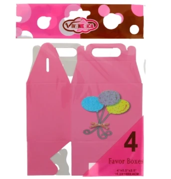 FUCSHIA FAVOR BOX 4 PACK