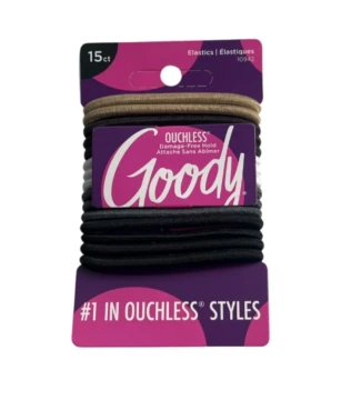 GOODY ELASTIC HAIR TIES 15 COUNT