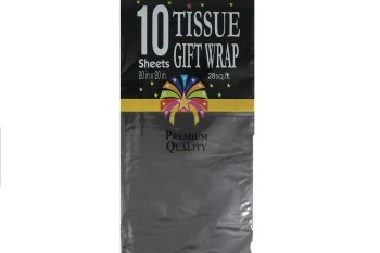 Black Tissue Gift Wrap Paper 10 Count