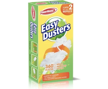 POWER HOUSE EASY DUSTERS 2 REFILLS 360 DEGREES DUSTERS