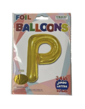 P GOLD JUMBO LETTER 34 INCH