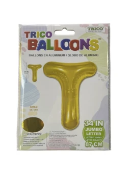 T GOLD JUMBO LETTER 34 INCH