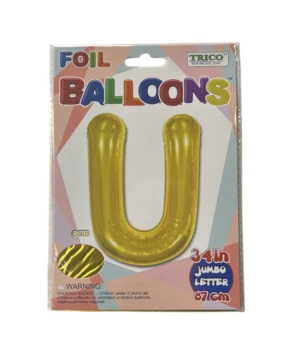 U GOLD JUMBO LETTER 34 INCH