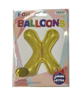 X GOLD JUMBO LETTER 34 INCH