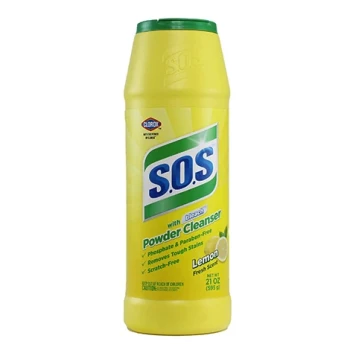 SOS POWDER CLEANER LEMON WITH BLEACH 21 OZ