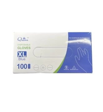 DISPOSABLE XL BLUE GLOVES 100 COUNT