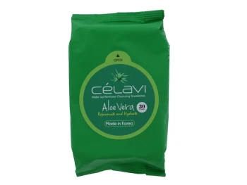 CELAVI ALOE VERA MAKEUP REMOVER CLEANSING WIPES 30 SHEETS