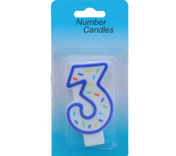 NUMERAL 3 BIRTHDAY CANDLE