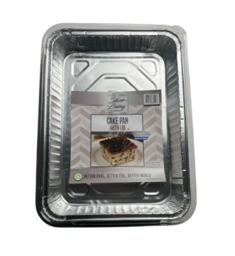 2.49 SILVER LINING CAKE PAN WITH LID 13 X 9 X 2 INCH