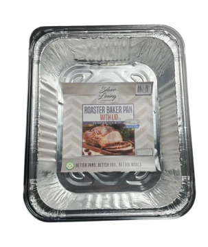 SILVER LINING ROASTER BAKER PAN WITH LID 11 3/4 X 9 1/4 X 2 /12 INCH