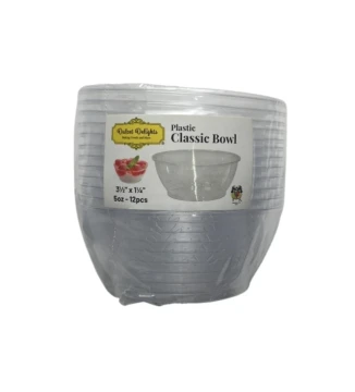 PLASTIC CLASSIC BOWL 5 OZ 12 PCS