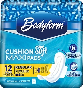BODYFORM REGULAR 12 PADS MAXI CUSHION SOFT WITH WINGS