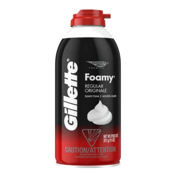 GILLETE FOAMY REGULAR SHAVE FOAM 11 OZ