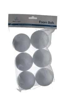 6 ct Polyfoam Balls 2.56in 6.5cm