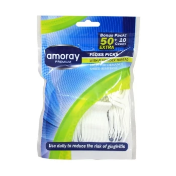 AMORAY PREMIUM FLOSS PICKS 50 + 16 COUNT