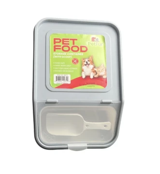 PET FOOD STORAGE CONTAINER WITH SCOOP