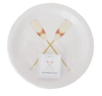 SARA FITZ PADDLE 7 INCH DESSERT PLATES 24 COUNT