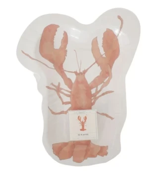 SARA FITZ LOBSTER 7 INCH PLATES 12 COUNT