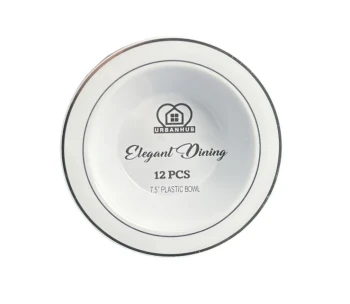 URBANHUB ELEGANT DINING 7.5 INCH PLASTIC PLATES 12 COUNT