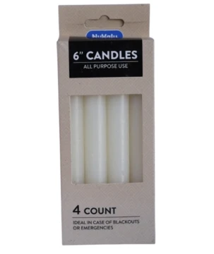 6 INCH CANDLES 4 COUNT