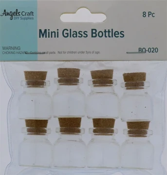MINI GLASS BOTTLES 8 PACK