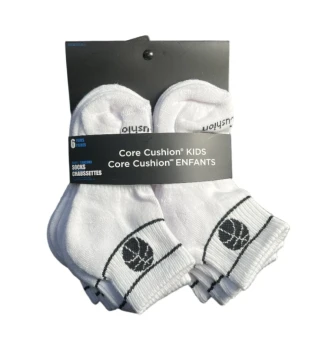 CORE CUSHION KIDS SOCKS 6 PAIRS