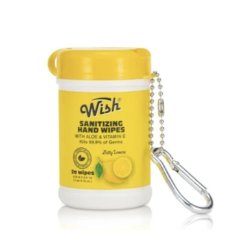 WISH SANITIZING HAND WIPES KEYCHAIN