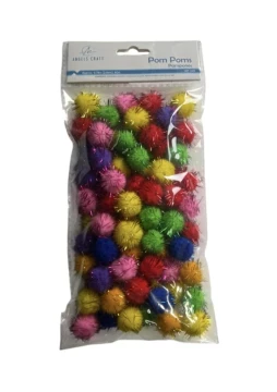 ASSORTED POM POMS CRAFT PACK