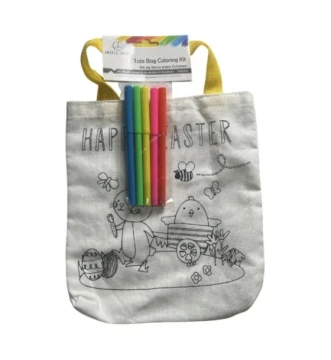 EASTER TOTE COLORING BAG KIT
