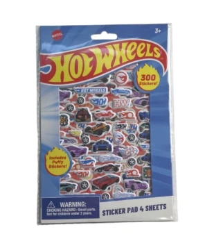 HOT WHEELS STICKER PAD 4 SHEETS