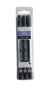 CALIGRAPHY MARKER SET BLACK 3 PACK