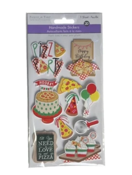 PIZZA HANDMADE STICKERS
