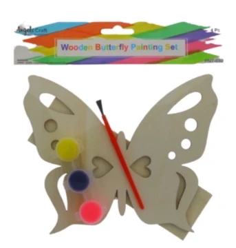 WOODEN BUTTERFLY PAINTING SET