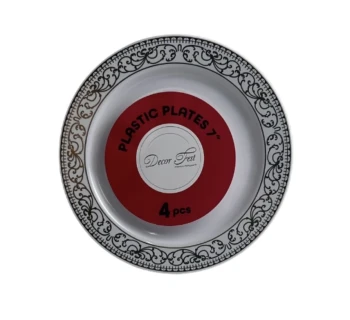 PLASTIC PLATE 4 PCS 7 INCH