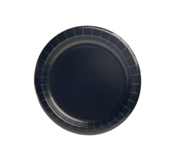 BLACK 8.5 INCH DINNER PLATE 20 COUNT