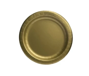 GOLD 8.5 INCH DINNER PLATE 20 COUNT
