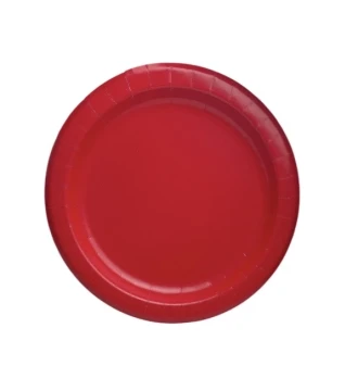 RED 8.5 INCH DINNER PLATE 20 COUNT
