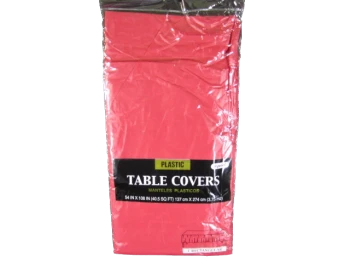 Red Party Table COVER Disposable Rectangle Tablecloth - Size 56 x 108 Inches