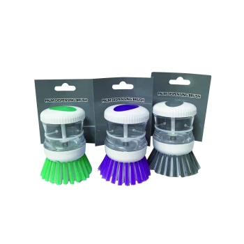 PALM DISPENSING CLEANING BRUSH