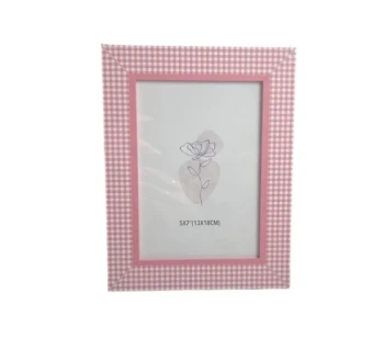 5 X 7 FRAME PINK AND WHITE