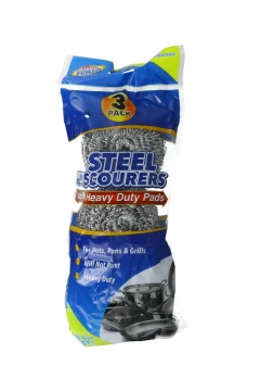 STEEL SCOURERS PADS 3 PACK