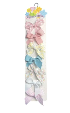 BUTTONS AND BOWS CLIPS 7 COUNT