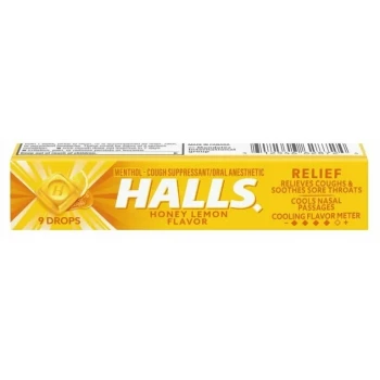 1.99 HALLS 9 DROPS HONEY LEMON