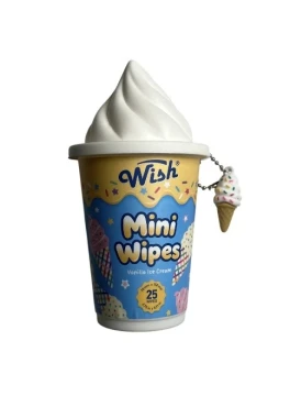 WISH MINI WIPES VANILLA ICE CREAM 25 COUNT