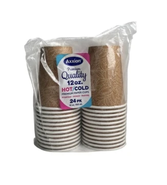 PREMIUM QUALITY 12 OZ HOT/COLD CUPS 24 PAPER CUPS