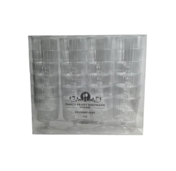CLEAR FANCY FEAST DISHWARE 5 OZ