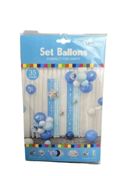 BLUE AND SILVER IT’S A BOY 35 PCS SET BALLOONS