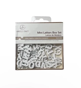 WHITE MINI LETTERS BOX SET 104 COUNT
